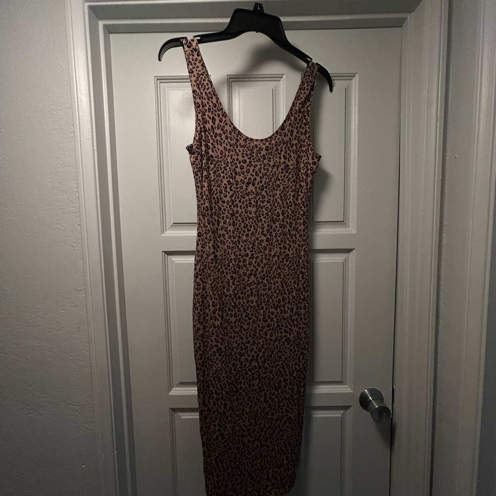 Leopard Print Sleeveless Dress
